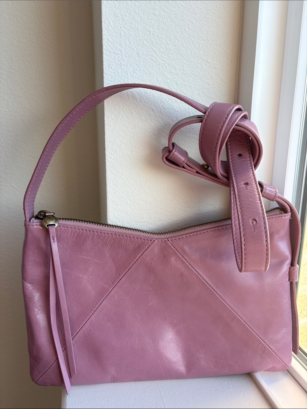 HOBO Blush Pink Leather Shoulder Bag
